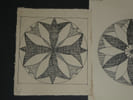 Rosaces - Dessin original sign&eacute; - Encre vers 1930. Louis Henri Laffill&eacute;e