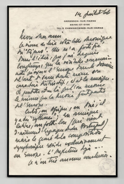 Wladimir d'Ormesson - Lettre autographe sign&eacute;e &agrave; Thierry Maulnier - 1966. Wladimir d'Ormesson