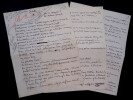 L&eacute;o LARGUIER, Acad&eacute;mie Goncourt - MANUSCRIT AUTOGRAPHE SIGN&Eacute; 3 PAGES, "JOUETS". L&eacute;o LARGUIER
