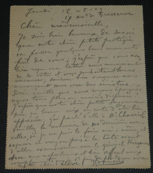 Jean GOUNOD - Lettre Autographe Sign&eacute;e "bonnes vacances" - Savoie - 1909. Jean Gounod