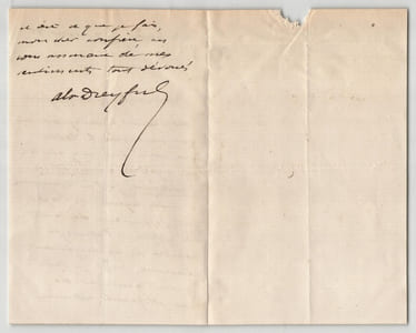 Abraham Dreyfus , auteur - Lettre autographe signée - 1882