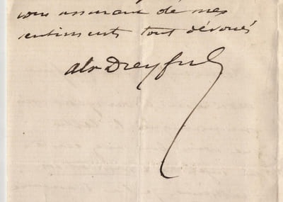 Abraham Dreyfus , auteur - Lettre autographe signée - 1882