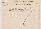 Abraham Dreyfus , auteur - Lettre autographe sign&eacute;e - 1882. Abraham Dreyfus