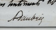 Gabriel Auguste Daubr&eacute;e - Lettre autographe sign&eacute;e de remerciements - 1884. Gabriel Auguste Daubr&eacute;e