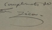 F&eacute;lix Ziem - Carte lettre autographe sign&eacute;e - Rendez-vous amical - 1901. F&eacute;lix Ziem