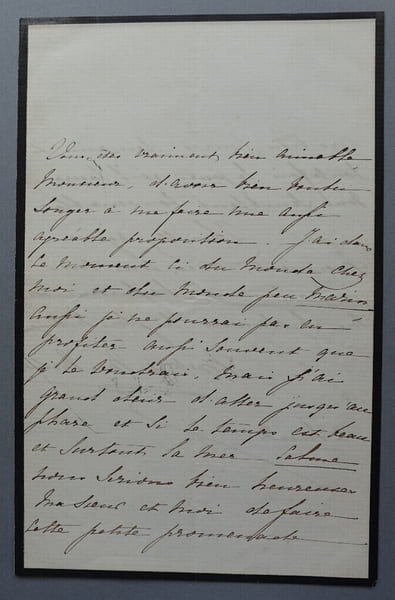 &Eacute;lisabeth DE MAC MAHON (&eacute;pouse Patrice DE MAC MAHON) - LETTRE AUTOGRAPHE SIGN&Eacute;E. &Eacute;lisabeth DE MAC MAHON