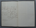 &Eacute;lisabeth DE MAC MAHON (&eacute;pouse Patrice DE MAC MAHON) - LETTRE AUTOGRAPHE SIGN&Eacute;E. &Eacute;lisabeth DE MAC MAHON