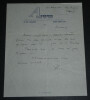 Louis JOUVET, Com&eacute;dien - LETTRE AUTOGRAPHE SIGN&Eacute;E. Louis JOUVET