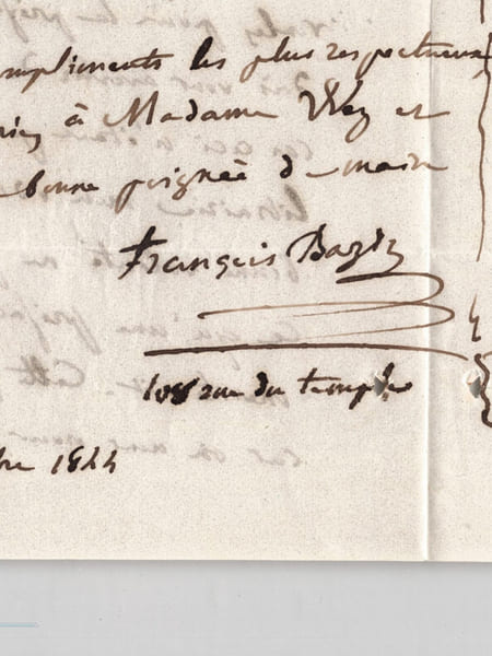 Fran&ccedil;ois Bazin - Lettre autographe sign&eacute;e &agrave; Francis WEY, pr&eacute;face - 3 pages. Fran&ccedil;ois Bazin