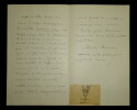BOREUX Charles - LETTRE AUTOGRAPHE SIGN&Eacute;E 1905 + DESSIN PALAIS DU LOUVRE. Charles Boreux