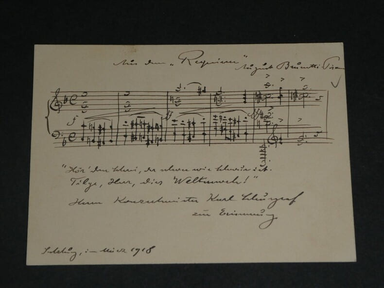 August Brunetti-Pisano - Double port&eacute;e musicale autographe sign&eacute;e - 1918. August Brunetti-Pisano