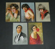 5 Cartes postales portraits de femmes curiosa sign&eacute;es Yves Die&yuml; dit Thiey. Yves Die&yuml; dit Thiey