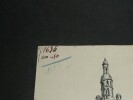 Dessin original sign&eacute; - Clocher de l'&eacute;glise de Roscoff (Finist&egrave;re). Louis Henri Laffill&eacute;e