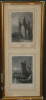 2 Gravures couleurs Tour du temple et Tour de Nesle - Paris - Rouargue Fr&egrave;res. Rouargue Fr&egrave;res