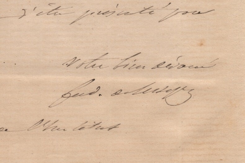 Ferdinand de Lesseps - Lettre autographe sign&eacute;e - 1878. Ferdinand de Lesseps