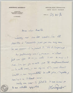 Alain Peyrefitte - Lettre autographe signée à Maulnier - 1970