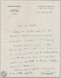 Alain Peyrefitte - Lettre autographe signée à Maulnier - 1970