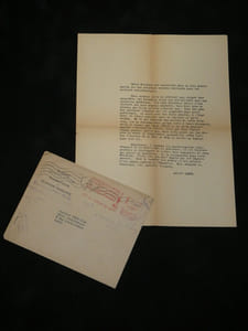 Albert Camus - Lettre dactylographiée avec signature dactylographiée - 1949