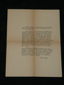 Albert Camus - Lettre dactylographiée avec signature dactylographiée - 1949