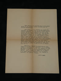 Albert Camus - Lettre dactylographiée avec signature dactylographiée - 1949