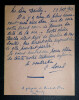 Cecile SOREL, comtesse de Segur - LETTRE AUTOGRAPHE SIGNEE A L&eacute;on BAILLY, 1923. C&eacute;cile Sorel