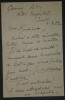 Andr&eacute; de FOUQUI&Egrave;RES Lettre Autographe Sign&eacute;e, Caroline Ot&eacute;ro, Cannes, 1953. Andr&eacute; de FOUQUI&Egrave;RES