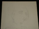 Amedeo Modigliani - Lithographie - Portrait de Guillaume Apollinaire "A mon ami". Amedeo Modigliani