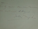 Julien DUPR&Eacute; - LETTRE AUTOGRAPHE SIGN&Eacute;E - "Exposition" - 1903. Julien DUPR&Eacute;