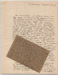 Manon Thiébaut - Ensemble de deux lettres autographes signées à Liane de Pougy