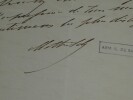 Princesse Mathilde Bonaparte - Lettre autographe sign&eacute;e de deux pages - 1863. Princesse Mathilde BONAPARTE