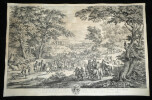 MEULEN & BAUDOUIN – Grande gravure en hommage &agrave; Charles Le Brun, XVIIᵉ. Adam Fran&ccedil;ois van der Meulen & Adrien Fran&ccedil;ois Baudouin