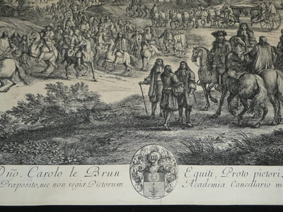 MEULEN & BAUDOUIN – Grande gravure en hommage à Charles Le Brun, XVIIᵉ