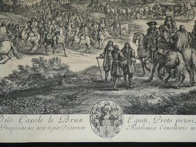 MEULEN & BAUDOUIN – Grande gravure en hommage à Charles Le Brun, XVIIᵉ