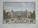 Vue d'optique - Gravure - Vue du Ch&acirc;teau de La Malmaison - Garbizza & Chapuis. Angelo Garbizza ; Jean-Baptiste Chapuis