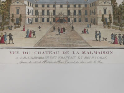 Vue d'optique - Gravure - Vue du Château de La Malmaison - Garbizza & Chapuis
