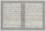 GYP - Lettre autographe sign&eacute;e - Rare t&eacute;moignage sur ses m&eacute;thodes de travail. Sibylle-Gabrielle Riquetti de Mirabeau, Comtesse de Martel (GYP)