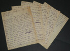 Edmond Pilon. Manuscrit autographe sign&eacute;, intitul&eacute; "Jean Jacoby : Mil neuf cent quarante (Les libert&eacute;s fran&ccedil;aises)". Edmond Pilon