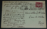 Paul CLAUDEL - CARTE POSTALE AUTOGRAPHE SIGN&Eacute;E, Ch&acirc;teau de LUTAINE, 1925. Paul CLAUDEL