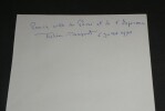 Fr&eacute;d&eacute;ric DUPONT - Pens&eacute;e autographe sign&eacute;e sur Paris 1978 1 page. Fr&eacute;d&eacute;ric DUPONT