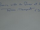 Fr&eacute;d&eacute;ric DUPONT - Pens&eacute;e autographe sign&eacute;e sur Paris 1978 1 page. Fr&eacute;d&eacute;ric DUPONT