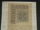 Dessin original sign&eacute; - Dallage seuil de porte au Palais de Sargon (Mus&eacute;e du Louvre). Louis Henri Laffill&eacute;e