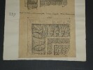 Dessin original sign&eacute; - Dallage seuil de porte au Palais de Sargon (Mus&eacute;e du Louvre). Louis Henri Laffill&eacute;e