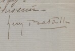Henry Bataille - Lettre autographe sign&eacute;e &eacute;crite la veille de sa mort - 1922. Henry Bataille
