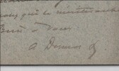 Alexandre Dumas Fils - Carte lettre autographe sign&eacute;e adress&eacute;e &agrave; Monsieur Marck. Alexandre Dumas Fils