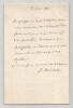 Jules Michelet - Lettre autographe sign&eacute;e et copie de lettre - 1852. Jules Michelet