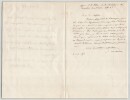 Jules Michelet - Lettre autographe sign&eacute;e et copie de lettre - 1852. Jules Michelet