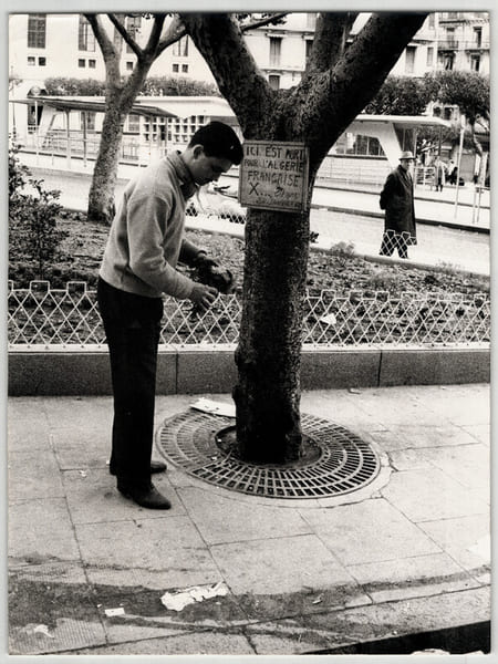 Photographie argentique 1960 Alg&eacute;rie Semaine des barricades Victime de la guerre. 