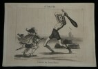 Honor&eacute; Daumier - Actualit&eacute;s - 4 lithographies extraites du Charivari. Daumier, Honor&eacute;
