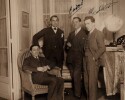 Photographie d'&eacute;poque Costes Codos et Bellonte sign&eacute;e par Codos et Bellonte. Paul Codos et Maurice Bellonte
