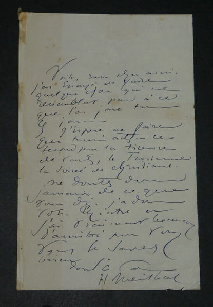 Henri MEILHAC - LETTRE AUTOGRAPHE SIGN&Eacute;E &Agrave; "MON CHER AMI". Henri MEILHAC
